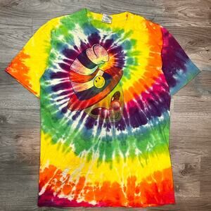 Y2K Touch of Gold Tie Dye Vintage Tee L